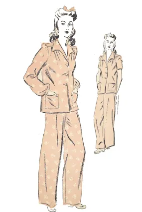 1940s Advance 2816 Vintage Pajama Pattern