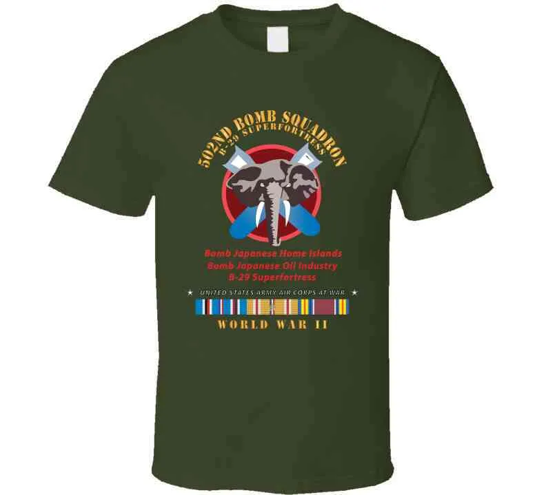 502nd Bomb Squadron - B-29 Superfortress - Campaigns - World War Ii W Pac Svc X 300 Classic T Shirt, Crewneck Sweatshirt, Hoodie, Long Sleeve