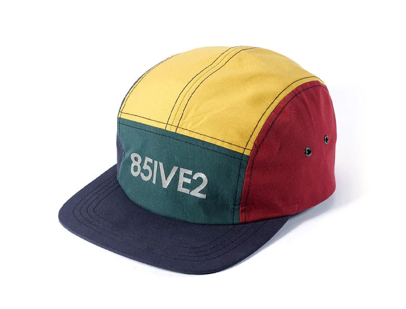 8FIVE2 The Margie (reflective)	5 Panel Cap - Navy/Green/Yellow/Red