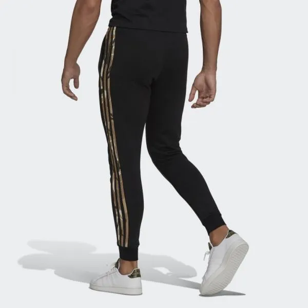 adidas - Men - Camo Three Stripes Sweatpant - Black/Green