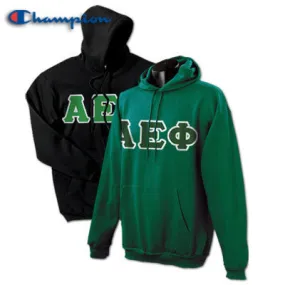 Alpha Epsilon Phi Champion Powerblend® Hoodie, 2-Pack Bundle Deal - Champion S700 - TWILL