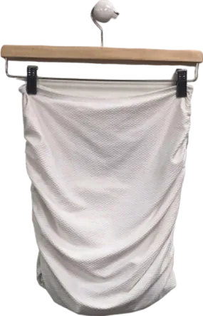 Arabella White Textured Mini Skirt UK 8