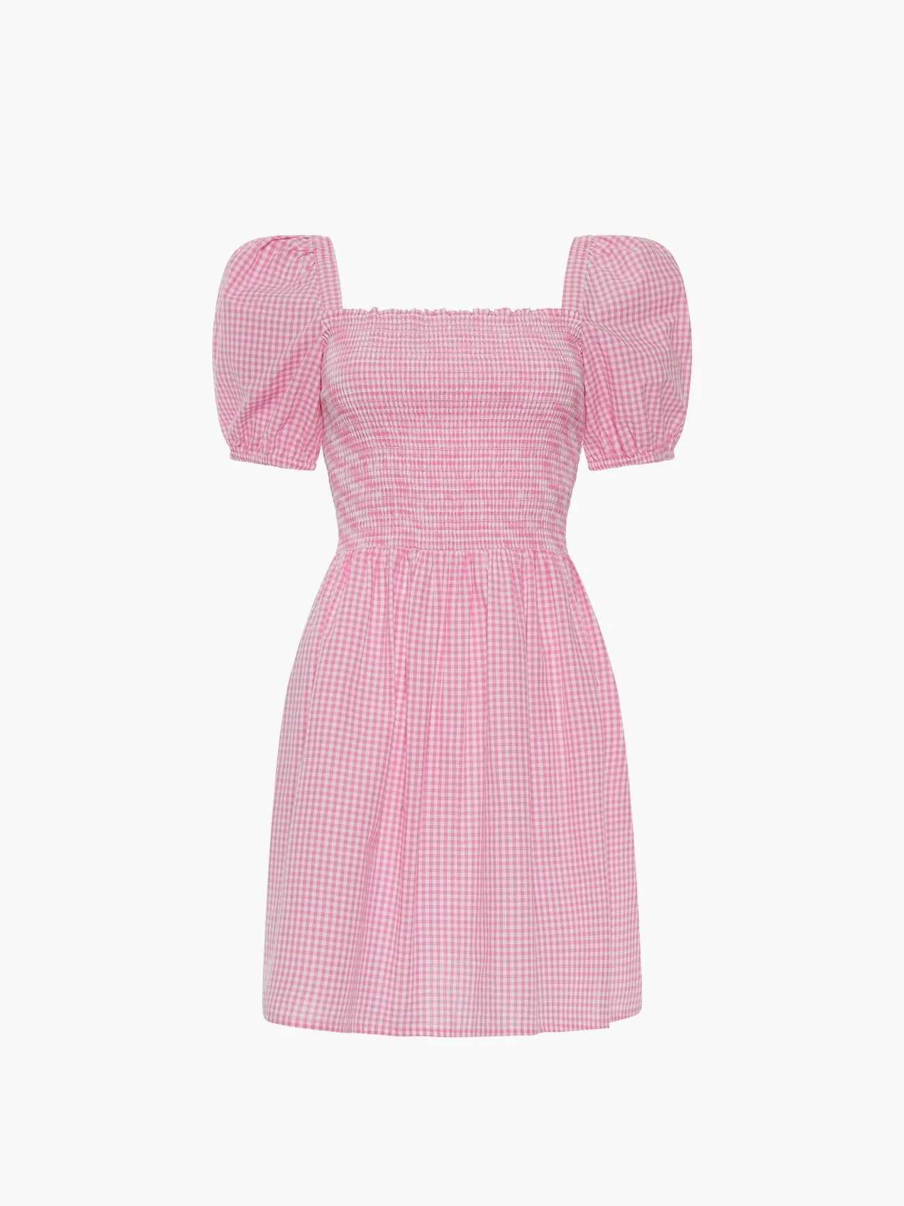 Artina Gingham Smocked Mini Dress