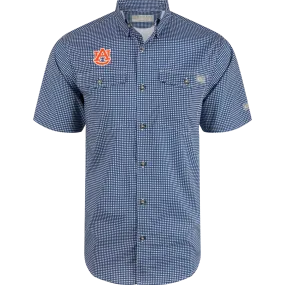 Auburn Frat Gingham Short Sleeve Shirt