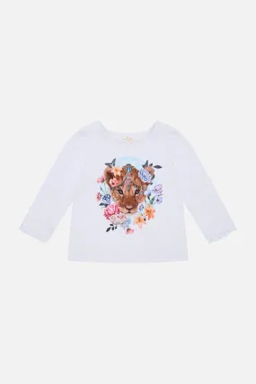 BABIES LONG SLEEVE TOP WITH FRILL WOODBLOCK WONDER