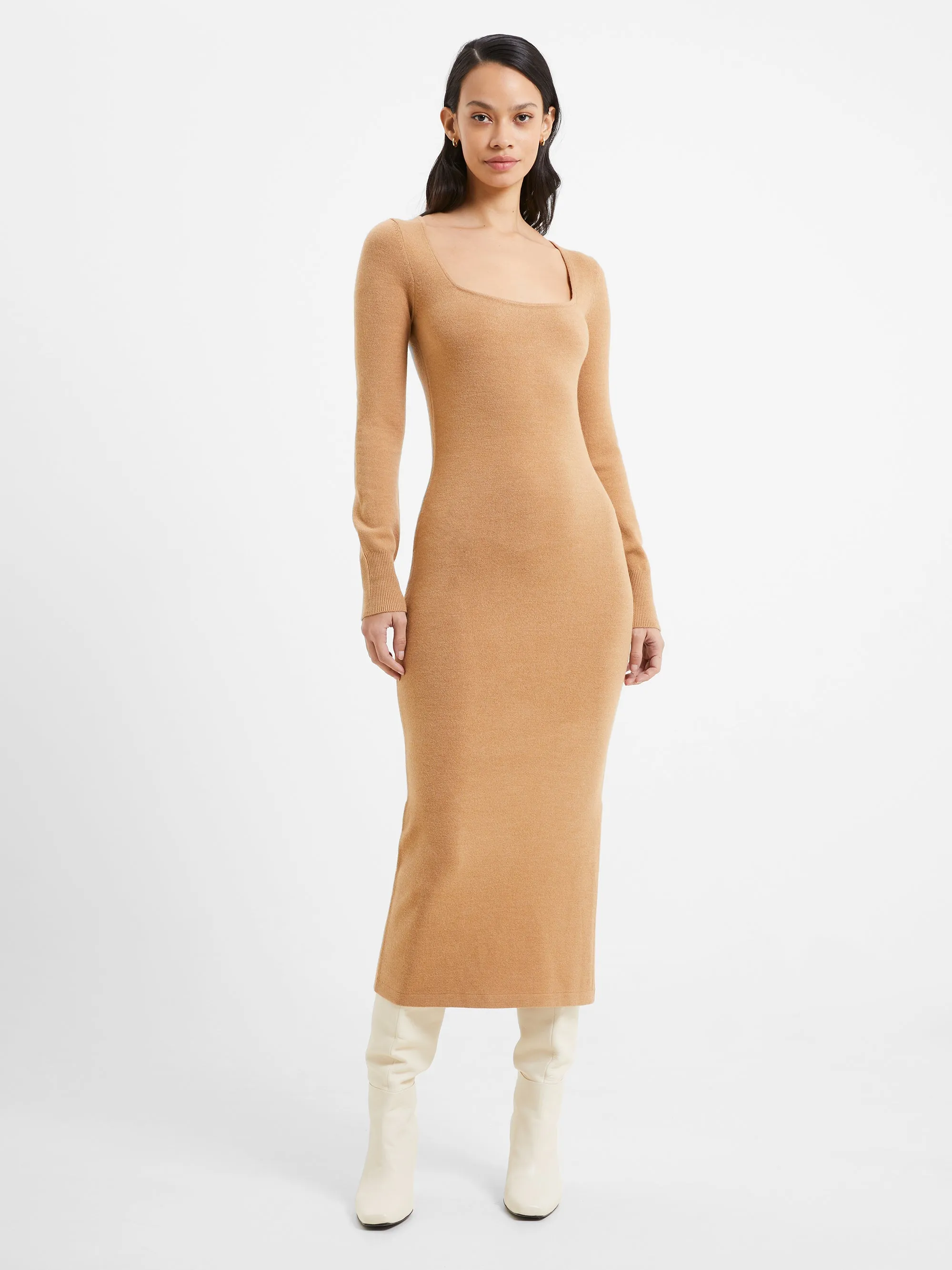 Babysoft Square Neck Midi Dress