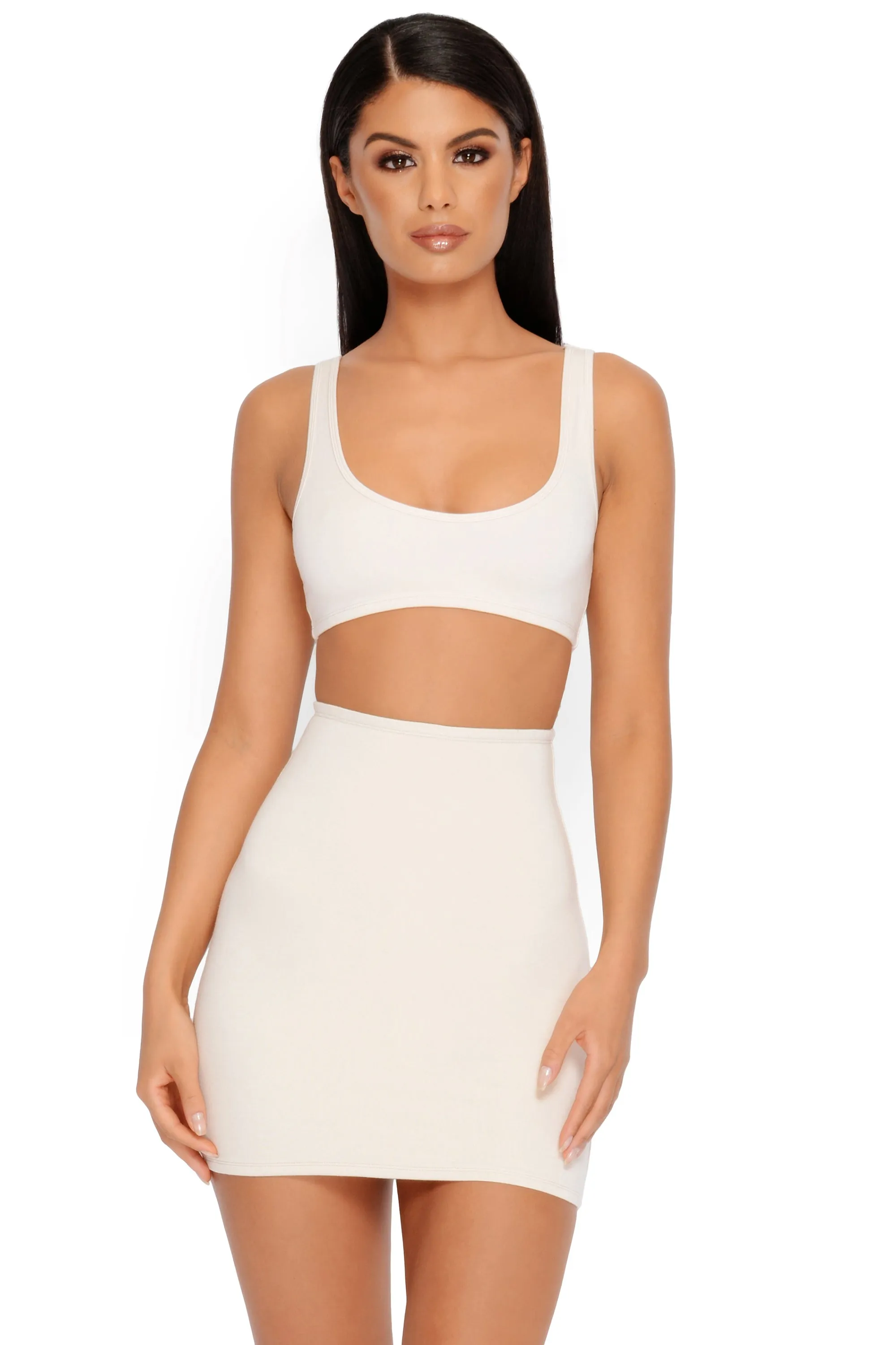 Basic Instinct Bodycon Skirt in White