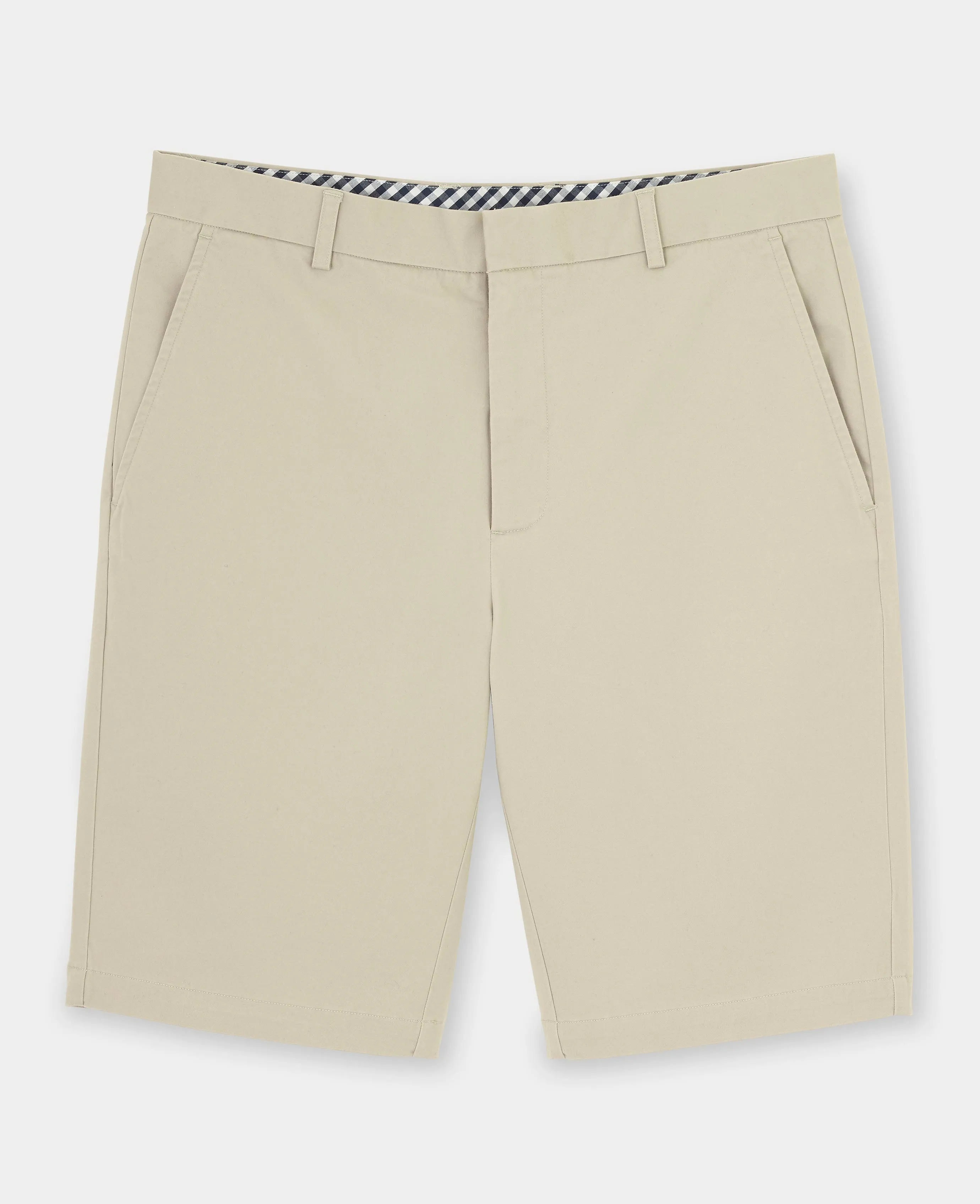 Beige Stretch Cotton Chino Shorts