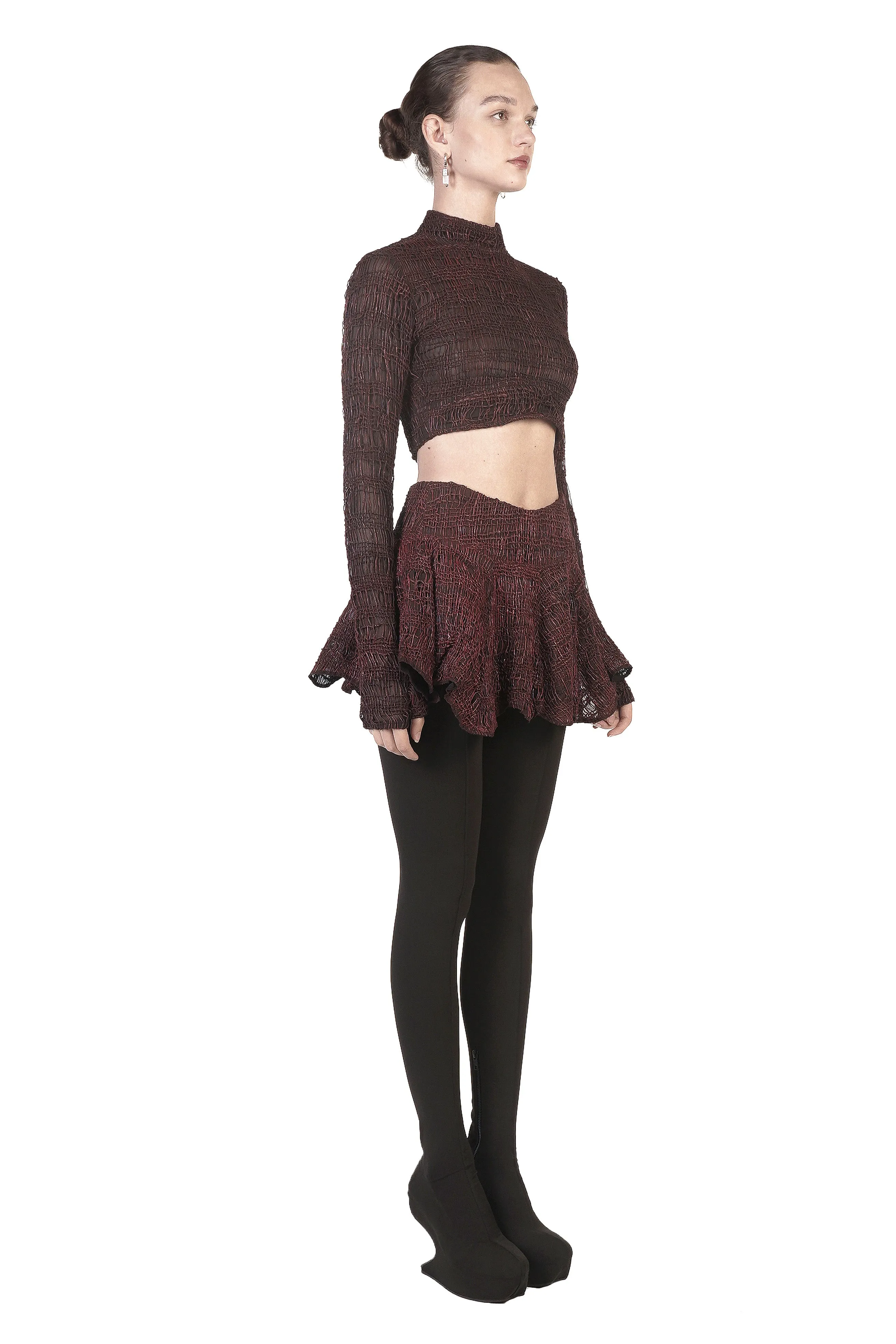 BELLATRIX MINI SKIRT RED-WAXED