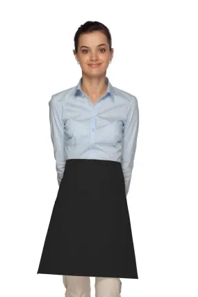 Black Half Bistro Apron (1 Pocket)