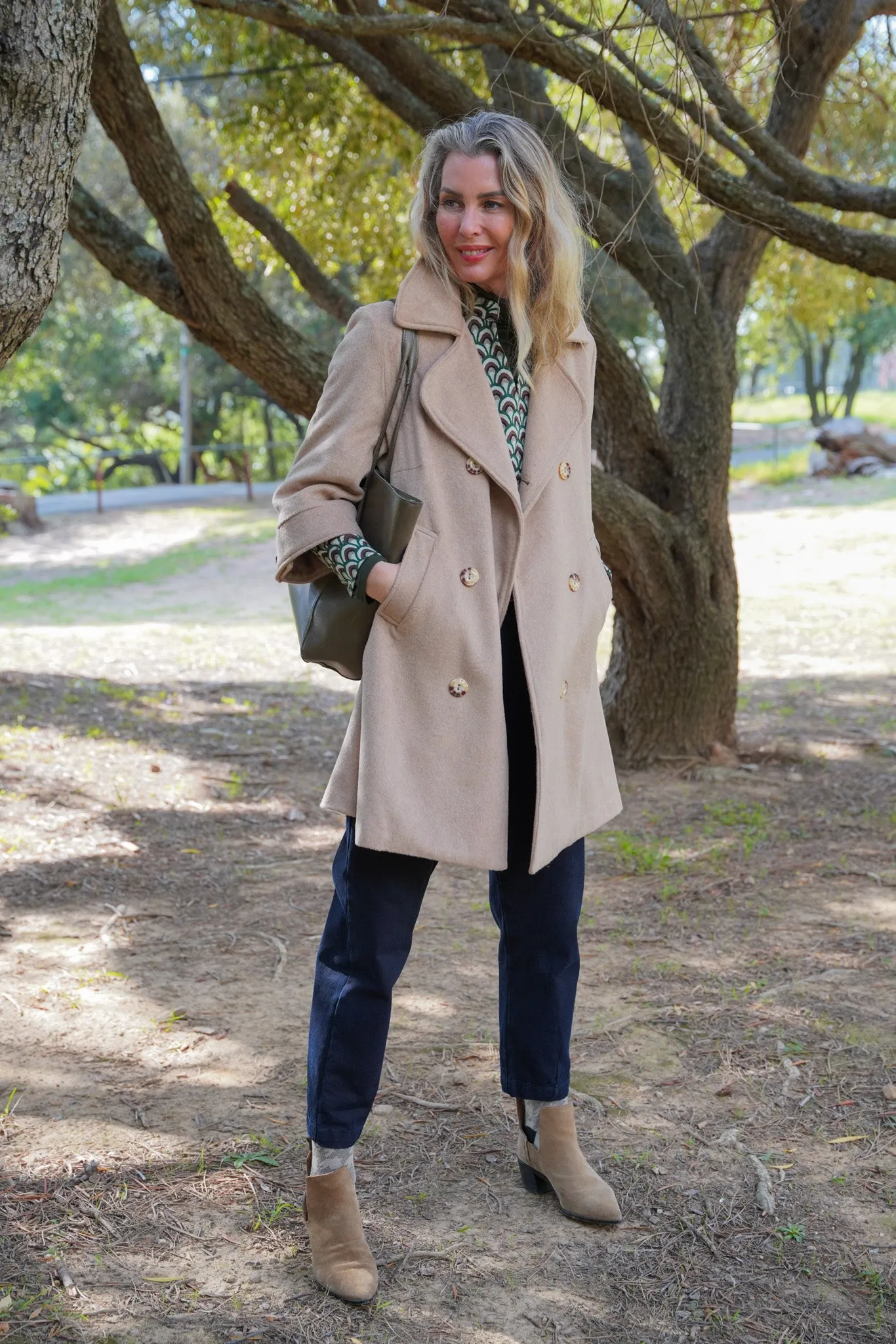 Camel A Line Coat