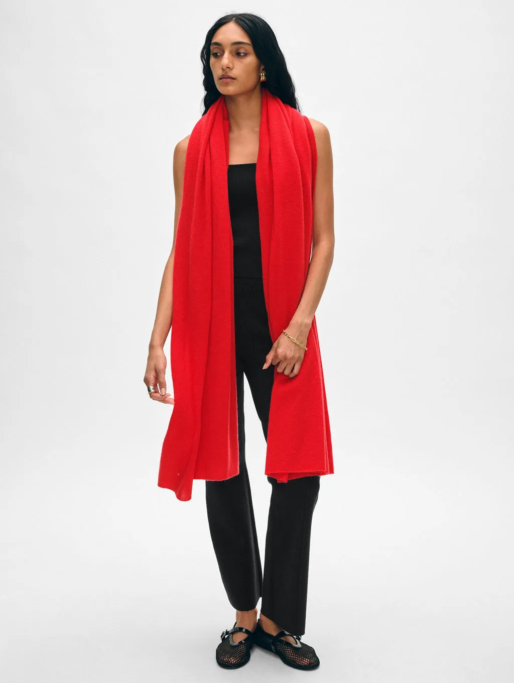 Cashmere Travel Wrap Bright Scarlet Red