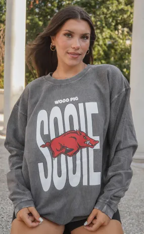 charlie southern: arkansas woo pig sooie corded sweatshirt