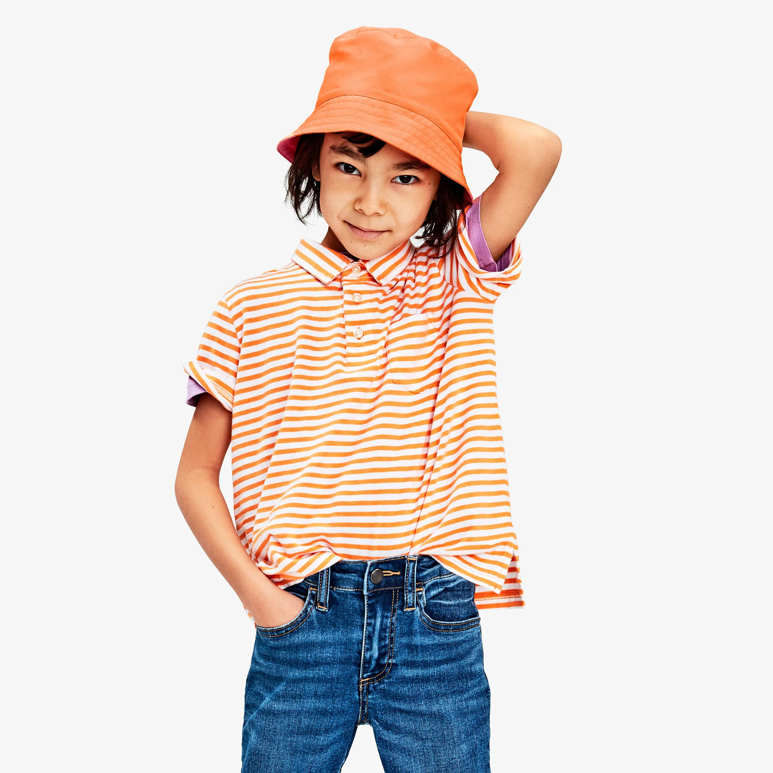 Clearance short sleeve polo in stripe