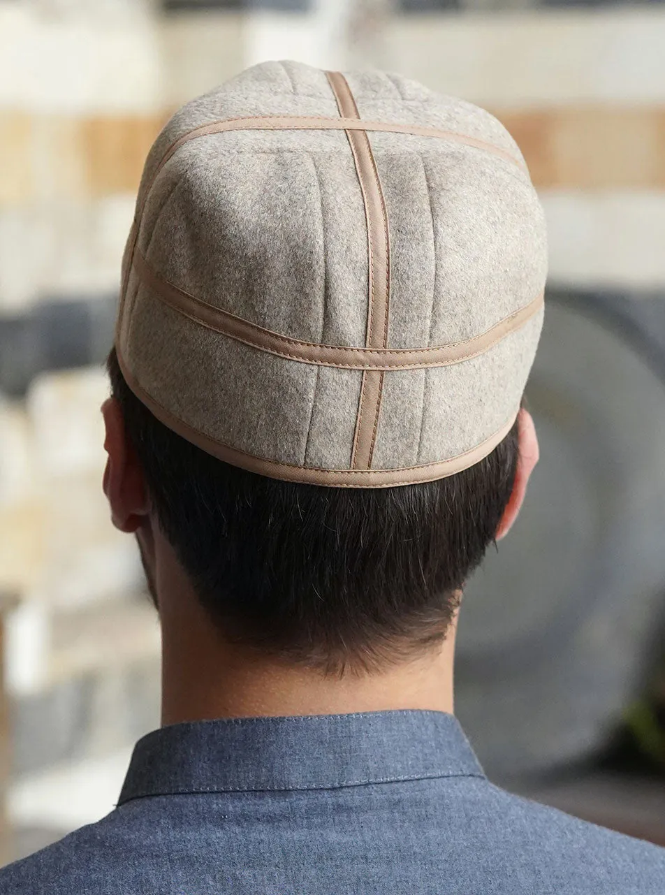 Contrast Trim Wool Kufi