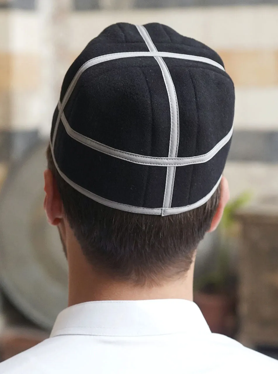 Contrast Trim Wool Kufi