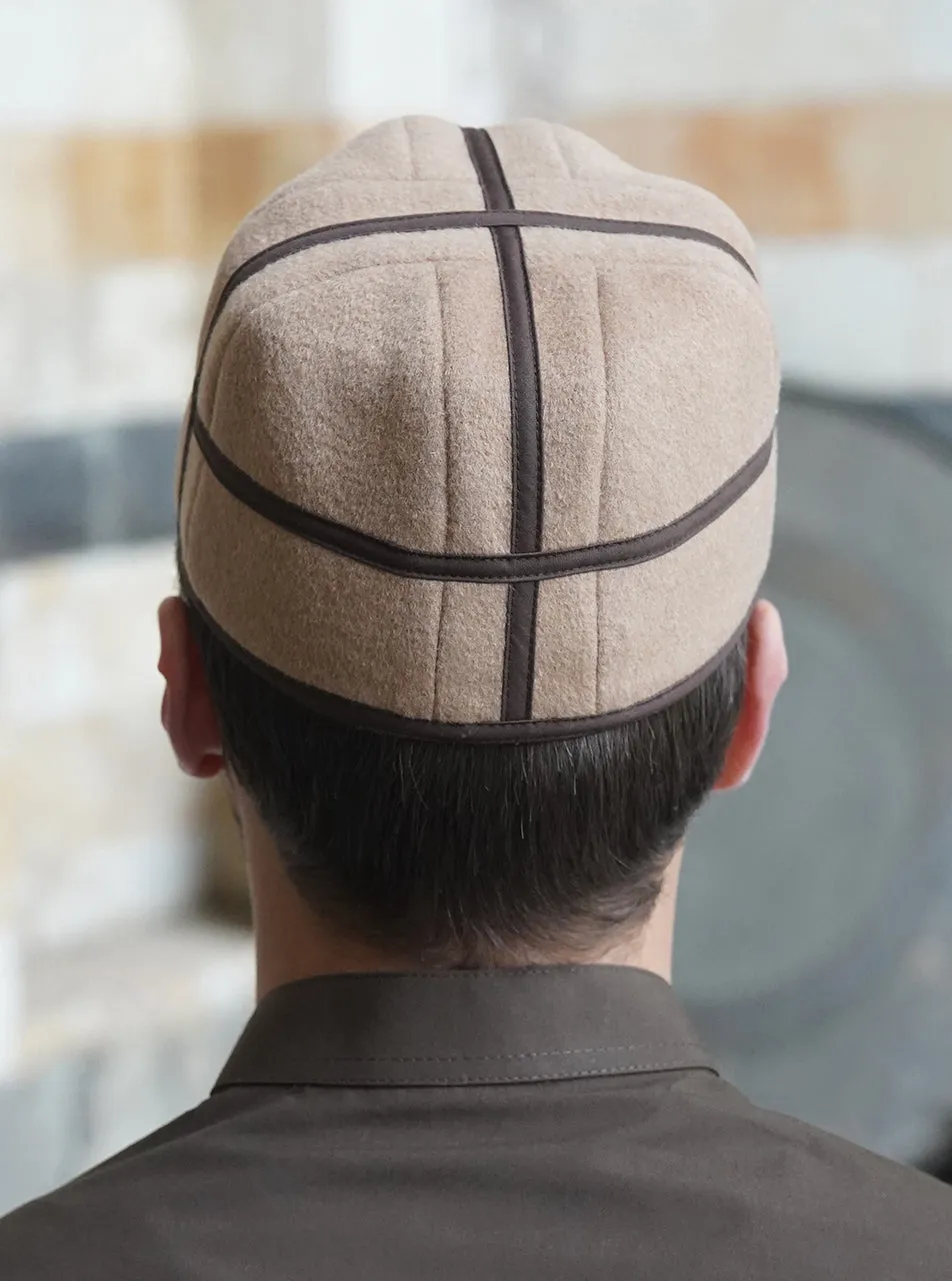 Contrast Trim Wool Kufi