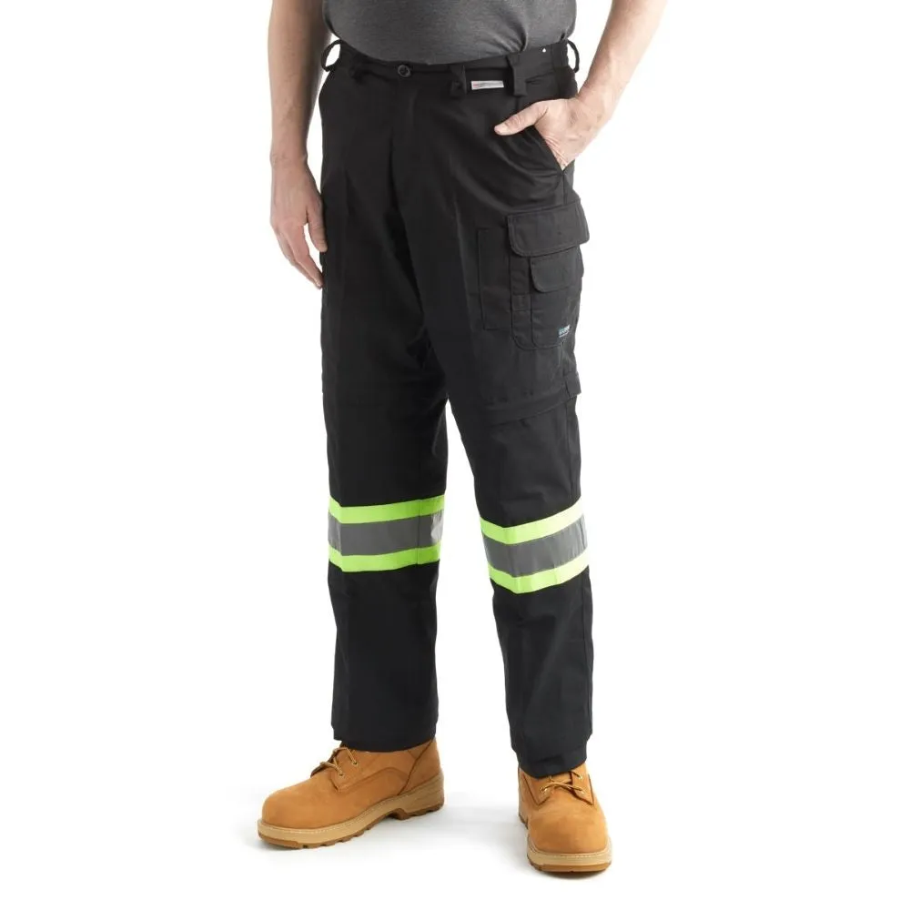 CoolWorks Hi-Vis Men's Ventilated Cargo Work Pants CW2BLAK - Black