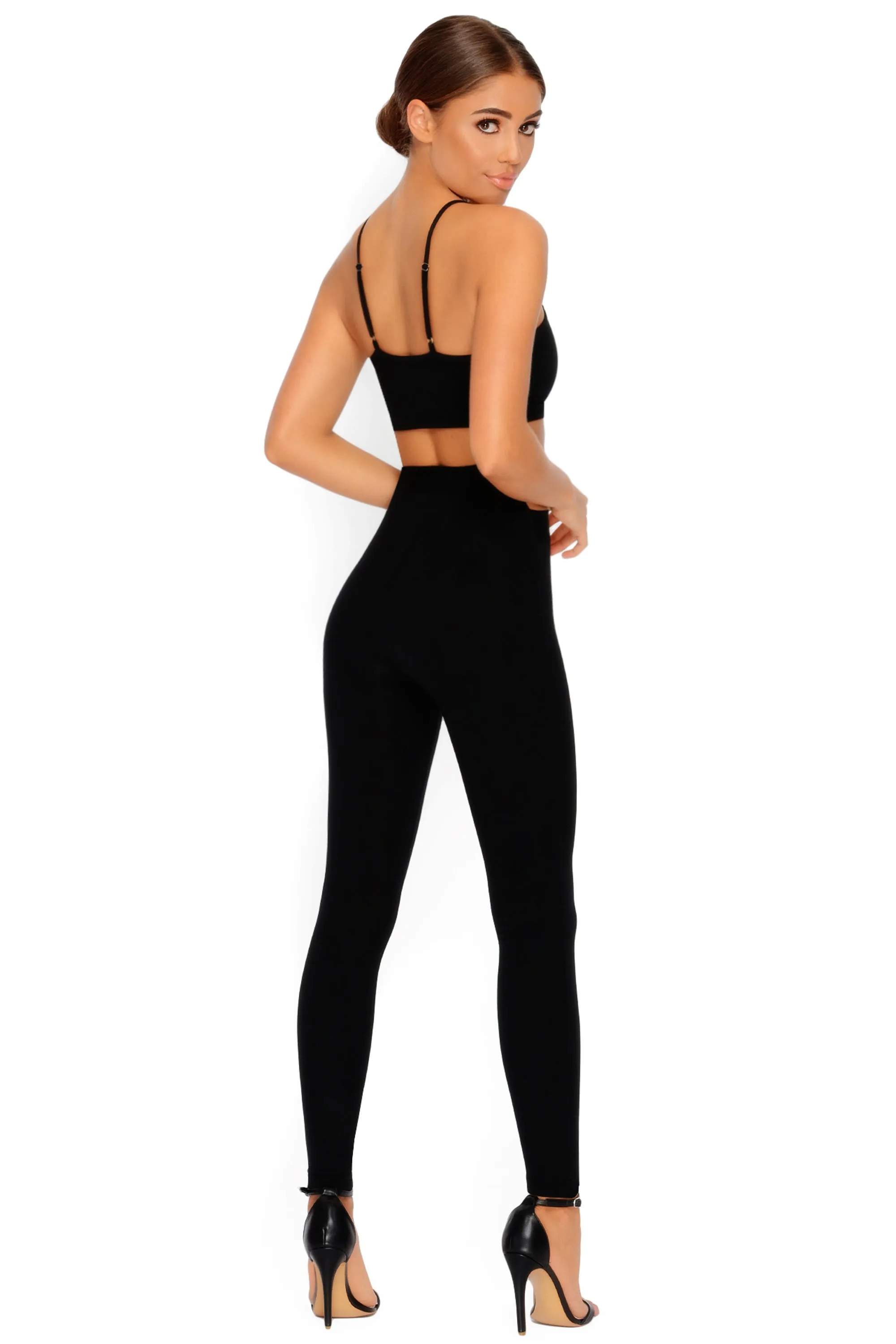 Cut Outta Here Cut Out Leggings in Black