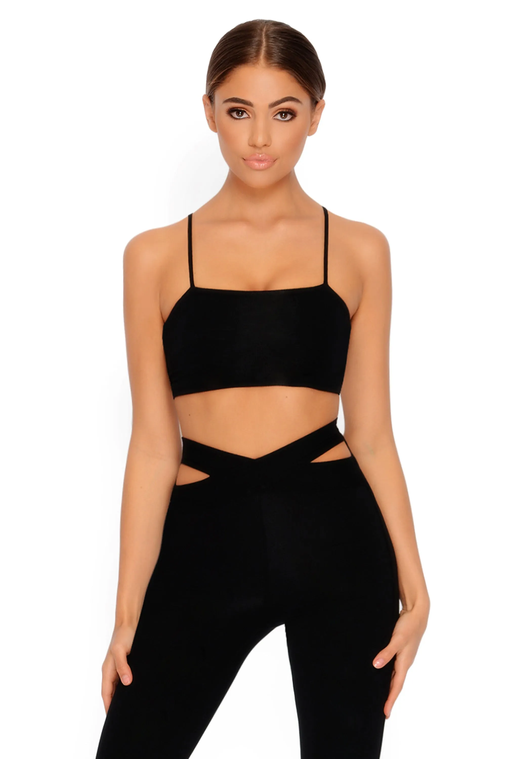 Cut Outta Here Cut Out Leggings in Black