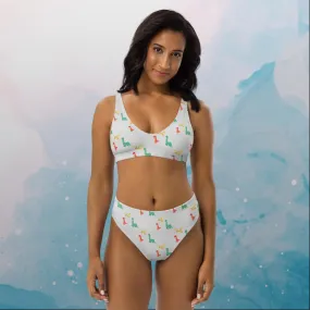 Cute Dinos Recycled High Waisted Bikini