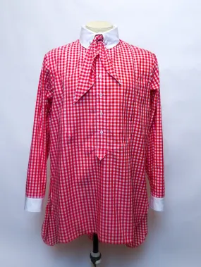 DRESS SHIRT IN RED CHECK WITH WHITE CONTRAST - MADE TO ORDER