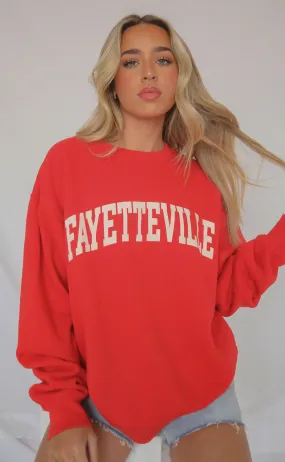 fayetteville sweatshirt - red