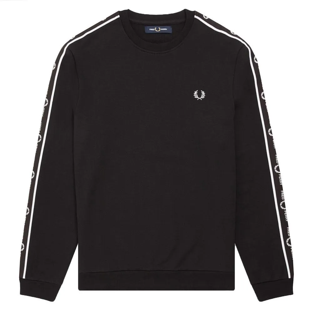 Fred Perry Taped Shoulder Sweatshirt- Black J7501