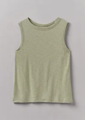 Garment Dyed Organic Cotton Tank Top | Celadon Green