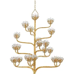 Gold Agave Floral Chandelier