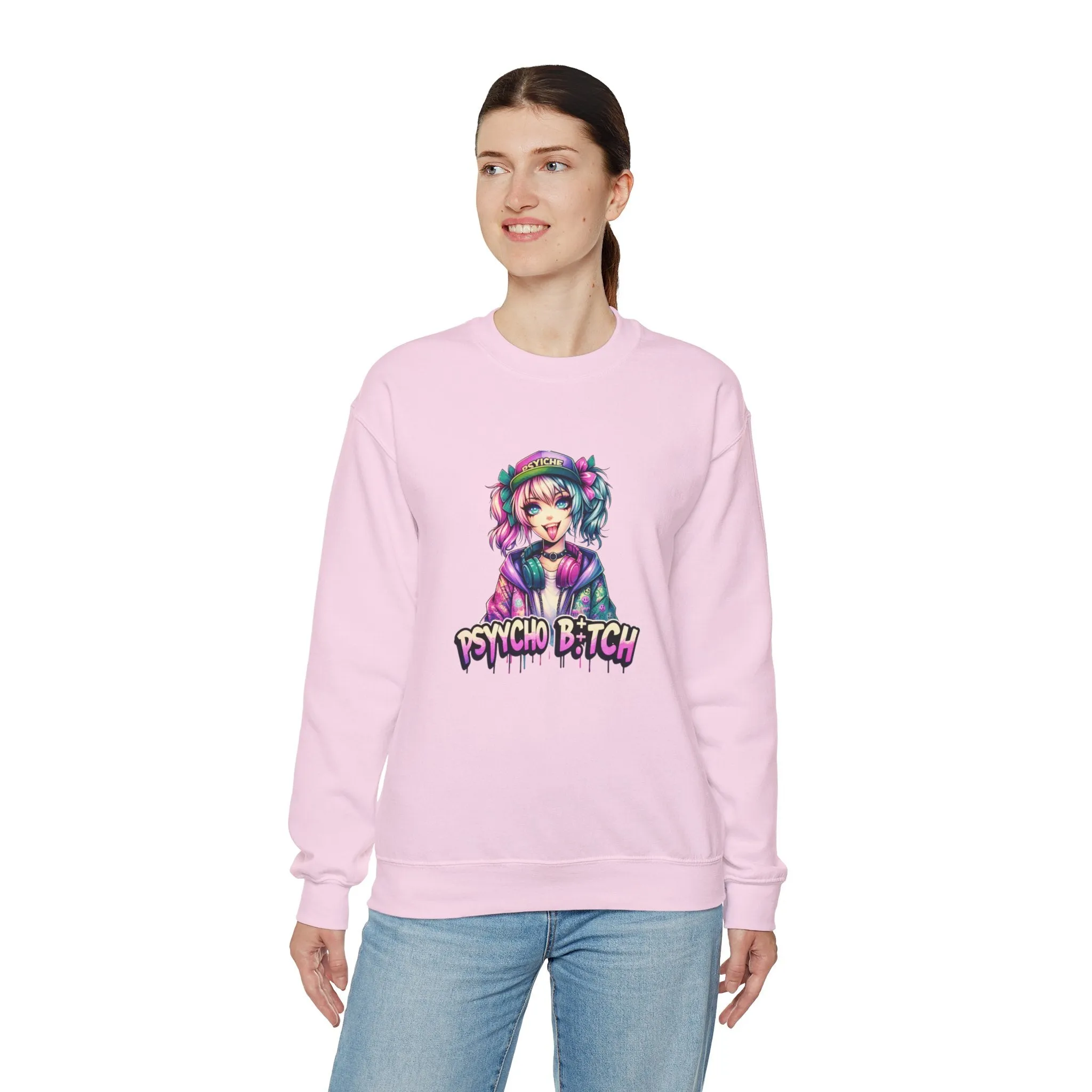 Graffiti Anime Girls Unisex Heavy Blend™ Crewneck Sweatshirt