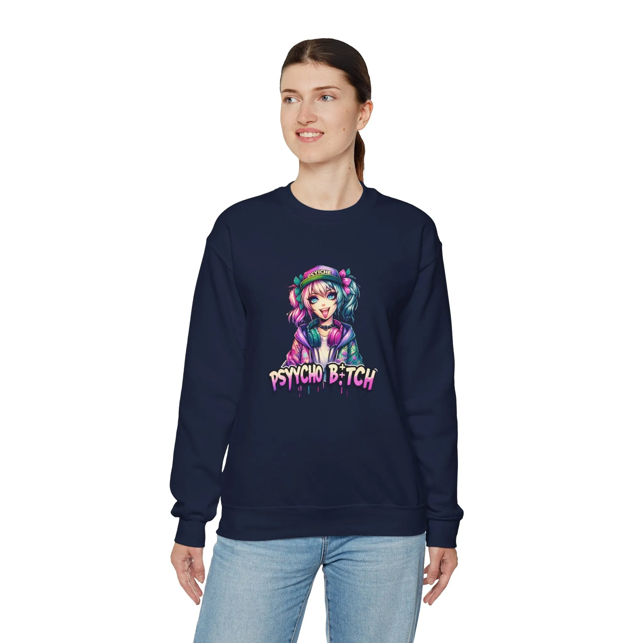 Graffiti Anime Girls Unisex Heavy Blend™ Crewneck Sweatshirt