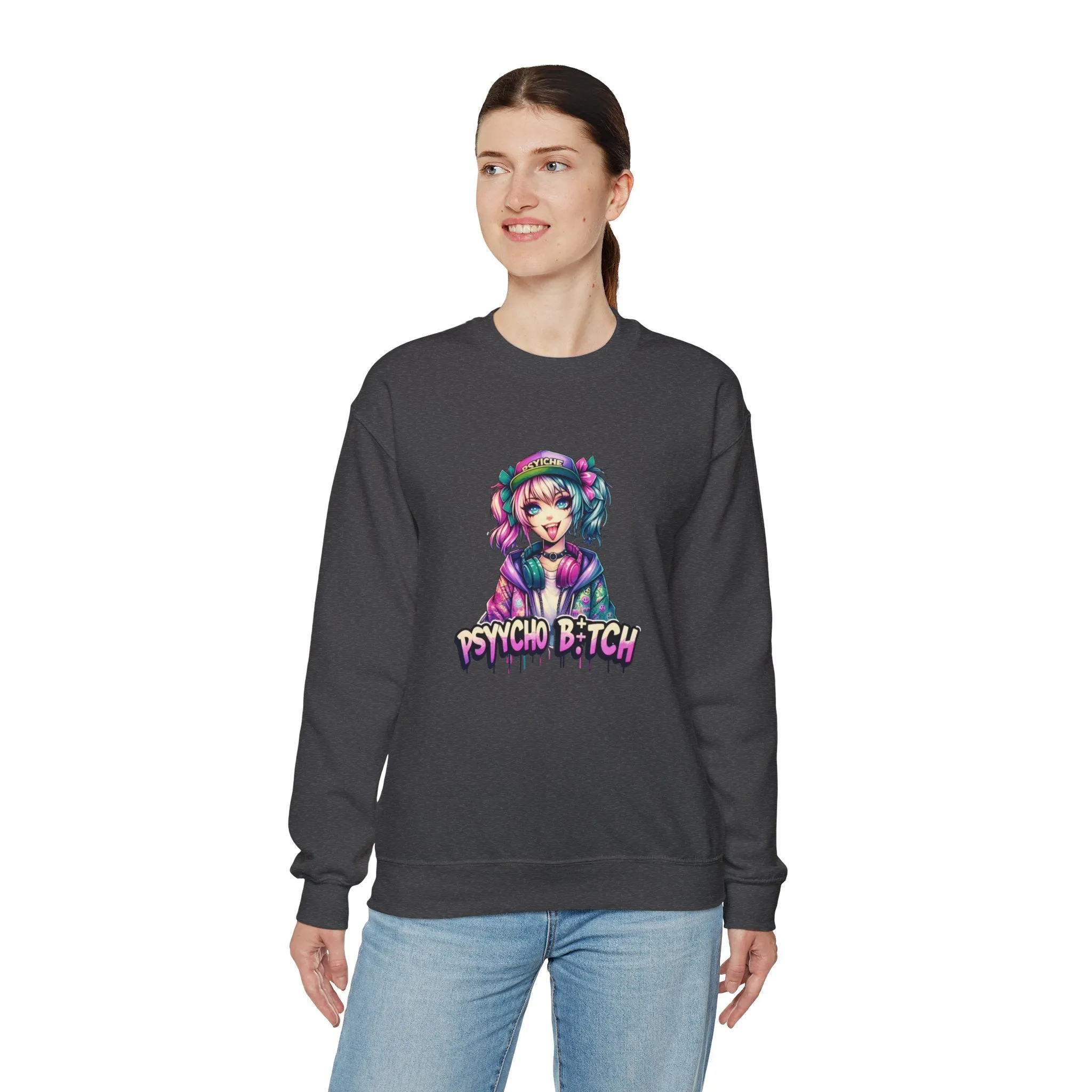 Graffiti Anime Girls Unisex Heavy Blend™ Crewneck Sweatshirt