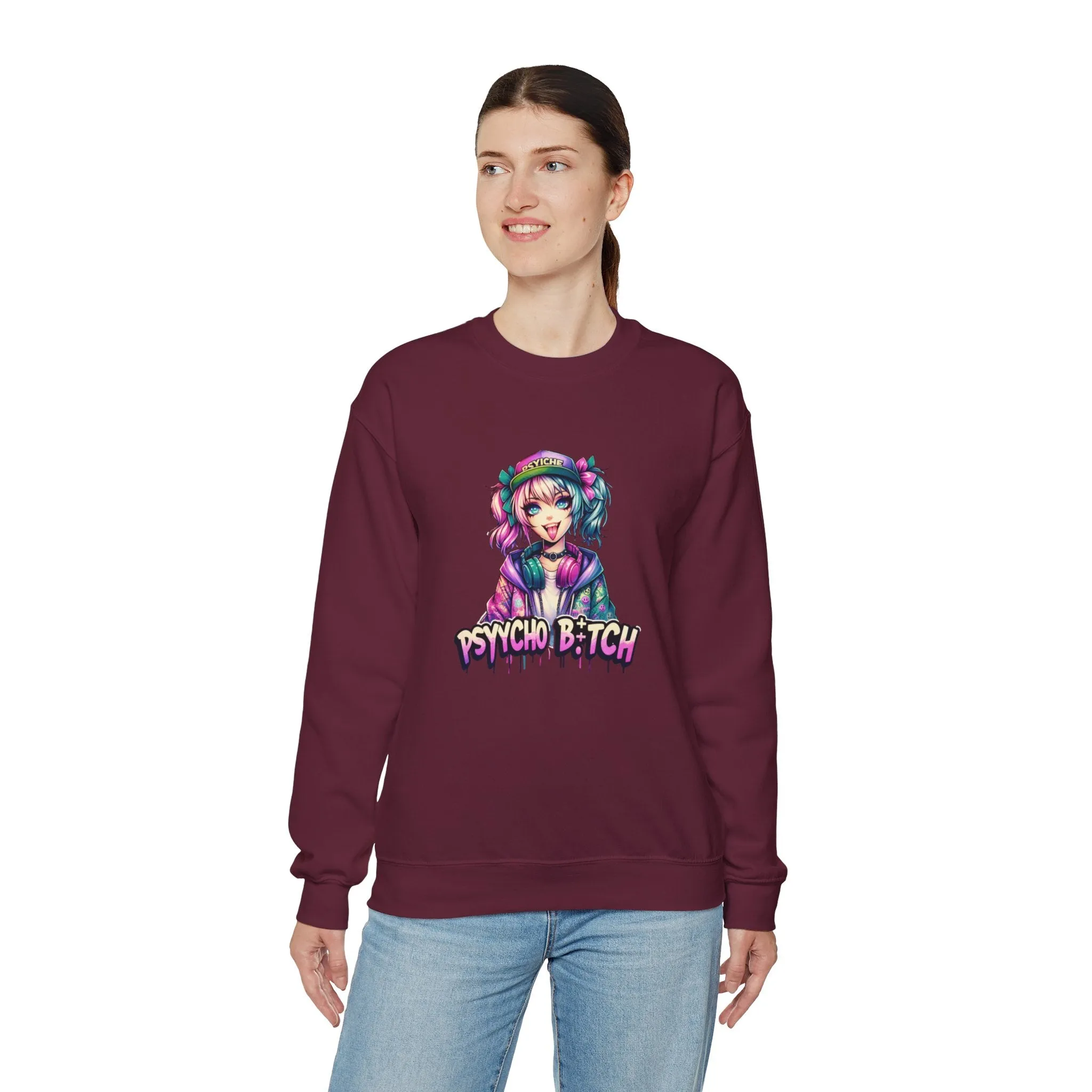 Graffiti Anime Girls Unisex Heavy Blend™ Crewneck Sweatshirt