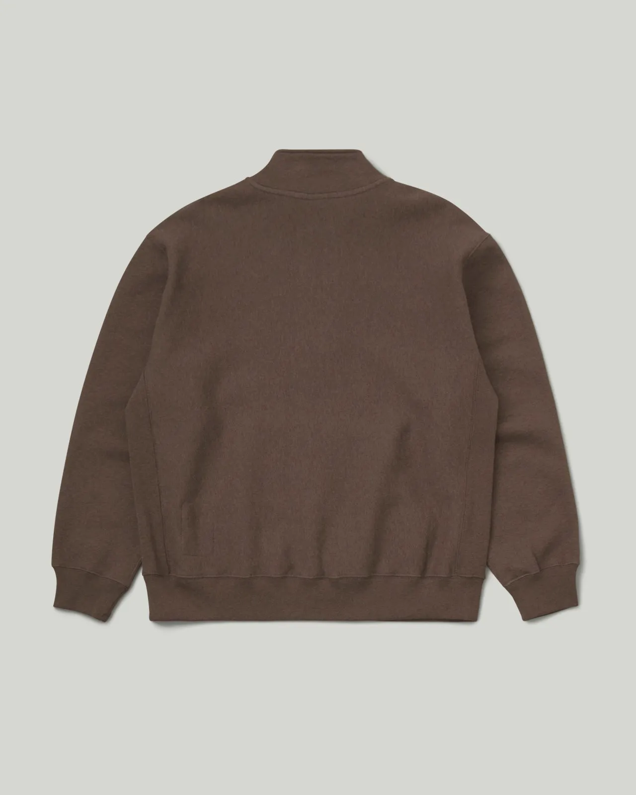 Half Zip Pocket Pullover Brown