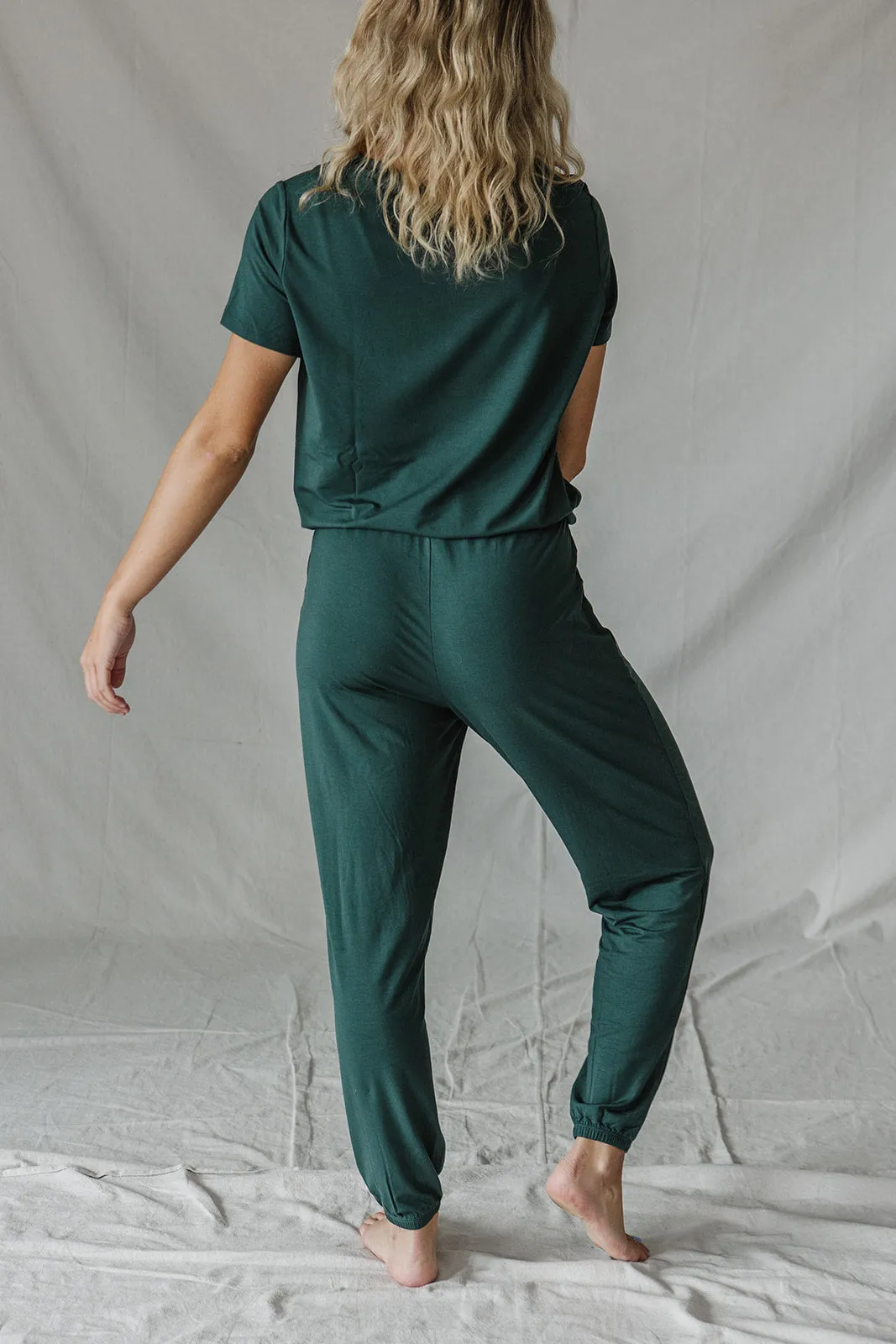 HENLEY PANTS SET SHORT SLEEVE | Darkest Spruce