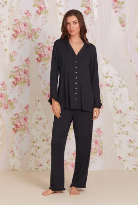 Iconic Black Tencel™ Modal Classic Notch Pajama