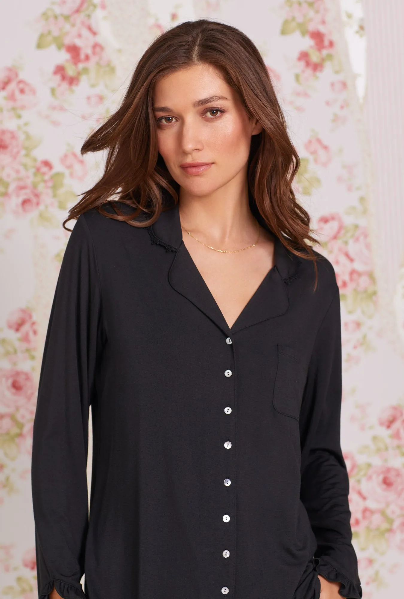 Iconic Black Tencel™ Modal Classic Notch Pajama