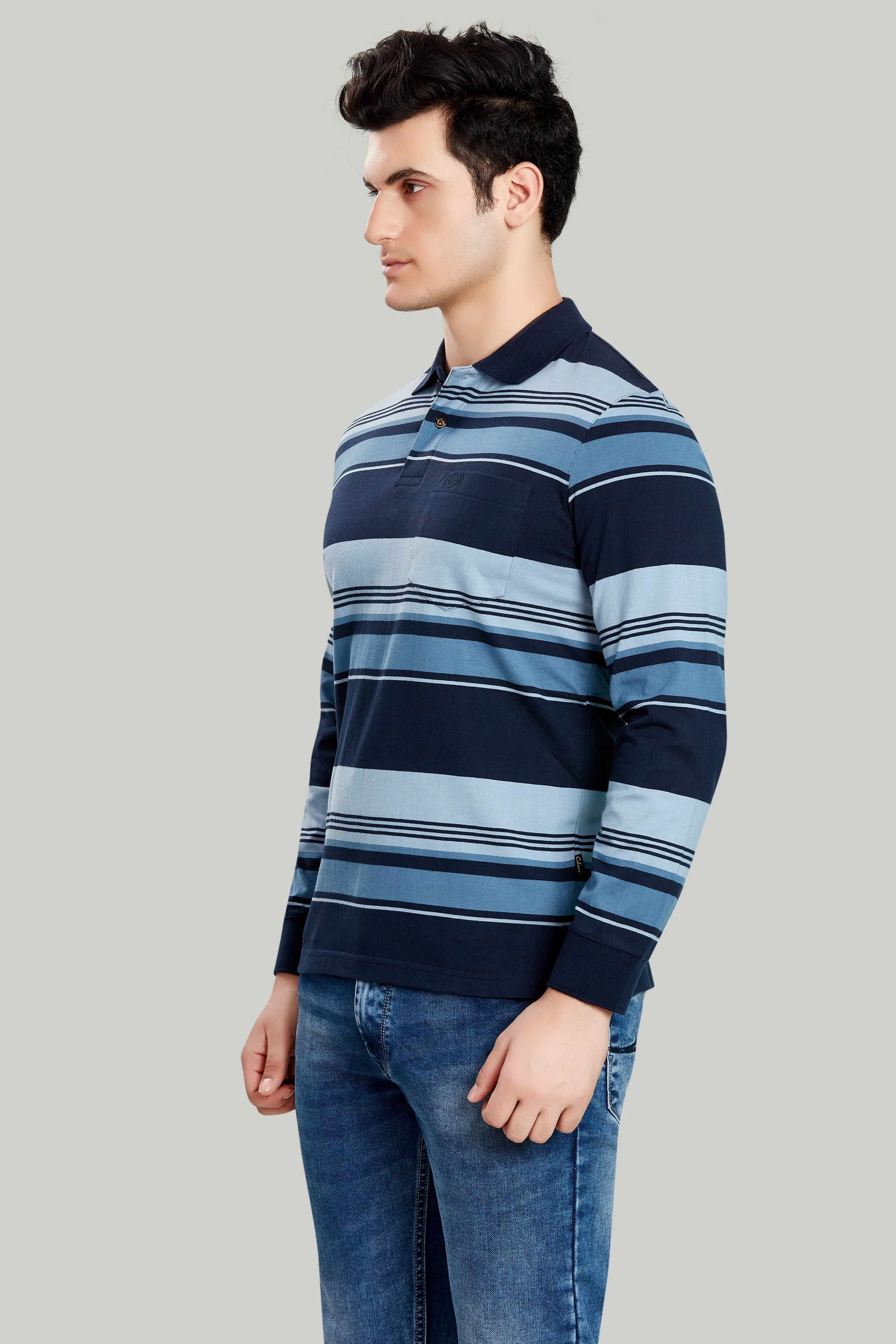 Jersey Stripe Polo