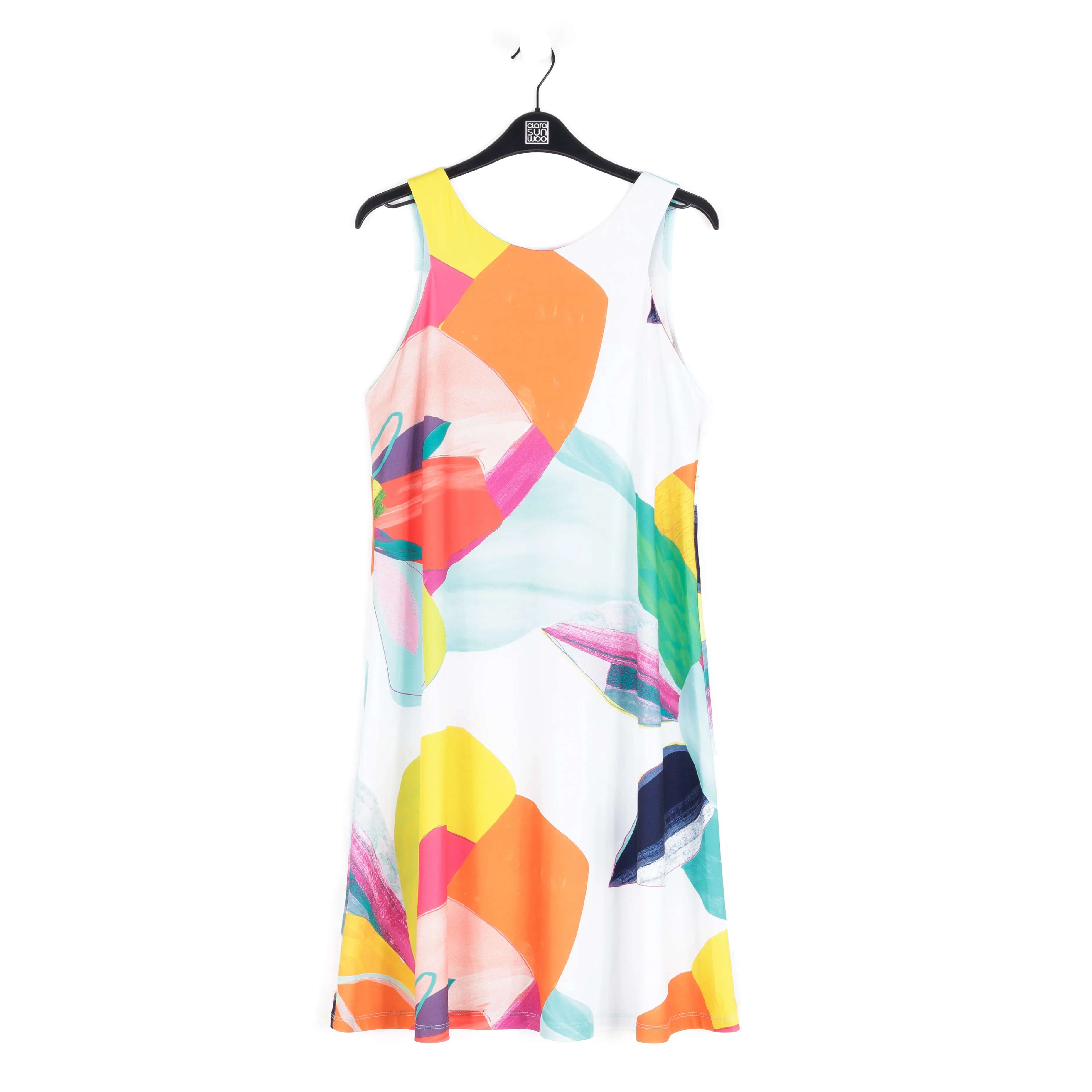 Jewel Neck Swing Dress - Sunburst Petal