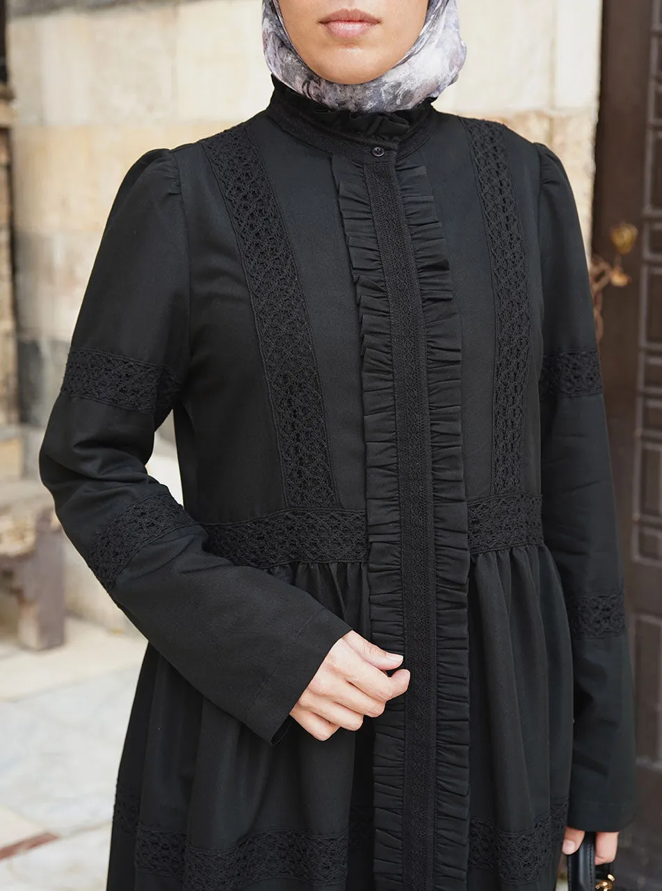 Lace, Ruffles and Gathers Abaya