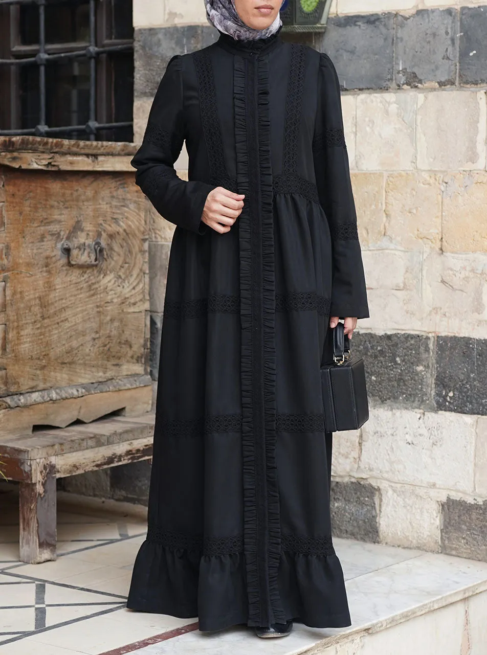 Lace, Ruffles and Gathers Abaya