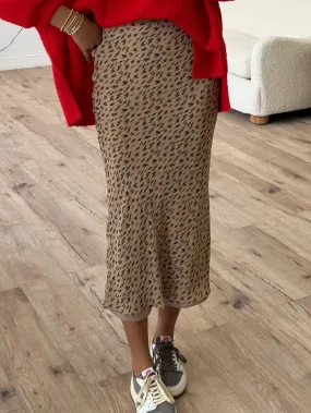 Leopard Midi Skirt