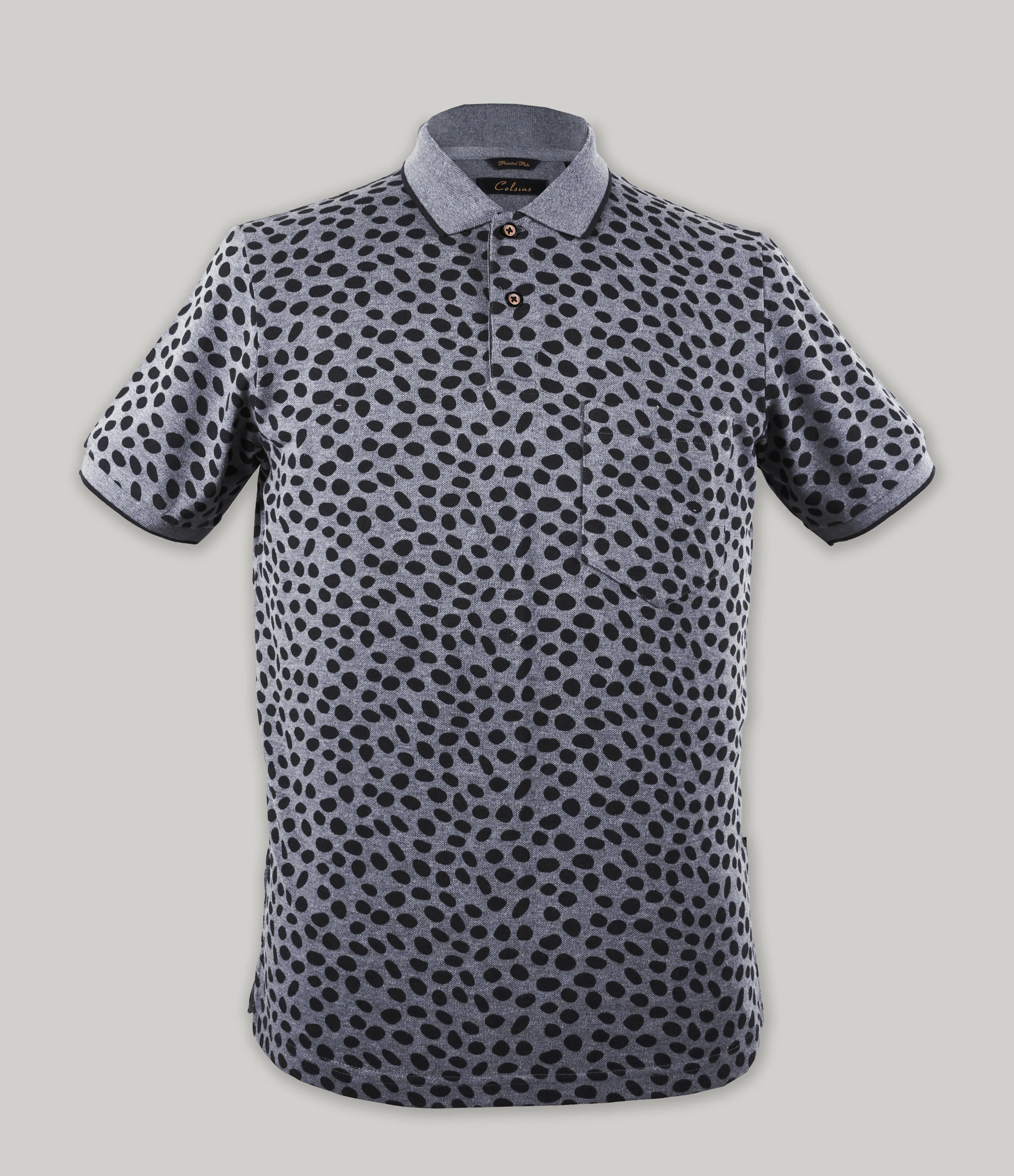 Leopord Print Pique Polo