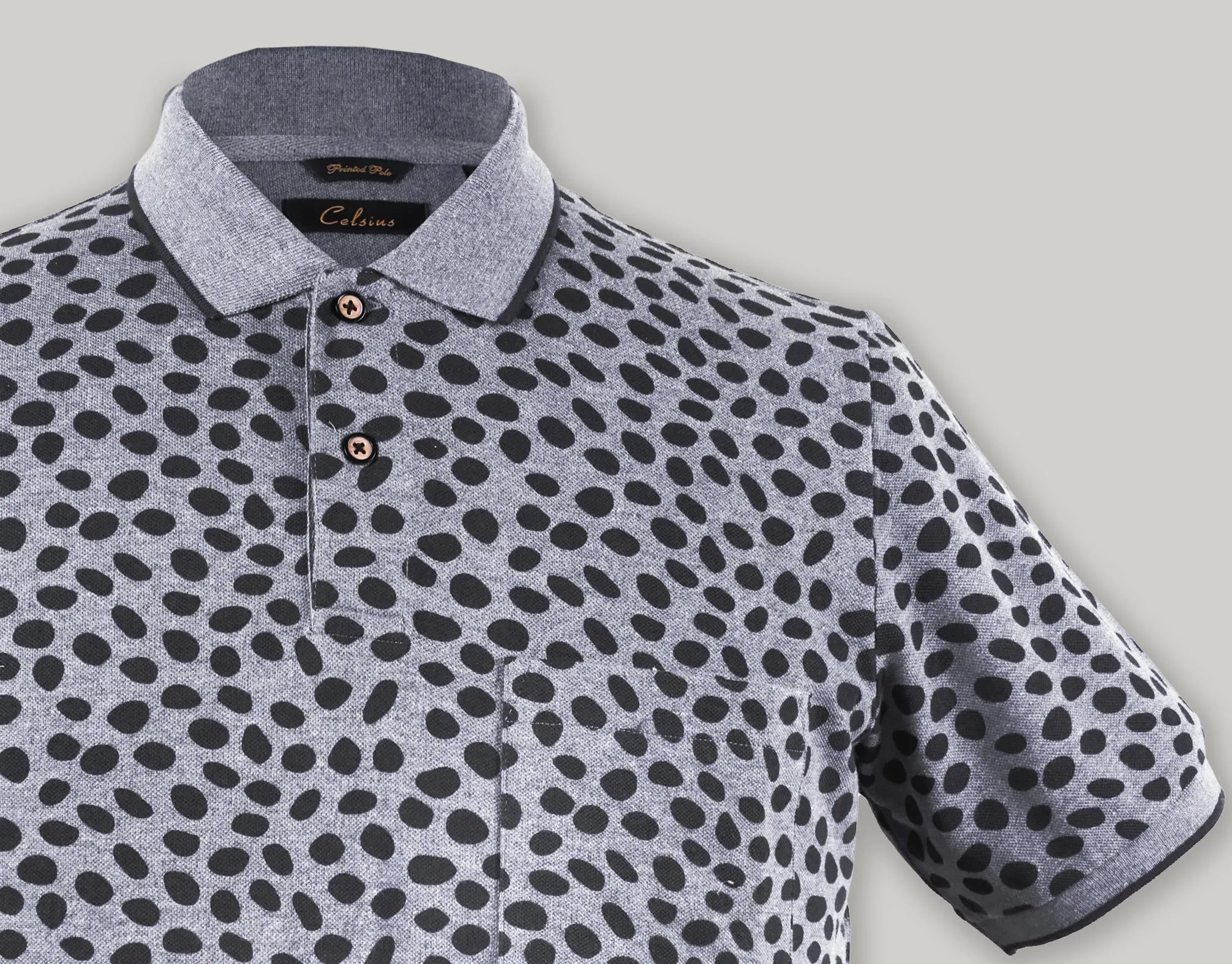 Leopord Print Pique Polo