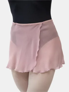 Light Mauve Wrap Short Dance Skirt MP301