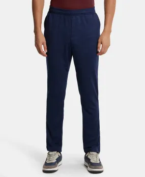 Lightweight Microfiber Trackpant with Zipper Pockets and StayFresh Treatment - Insignia Blue