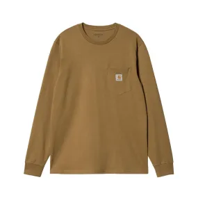 Maglie a manica lunga Uomo Carhartt Wip - L/S Pocket T-Shirt - Marrone