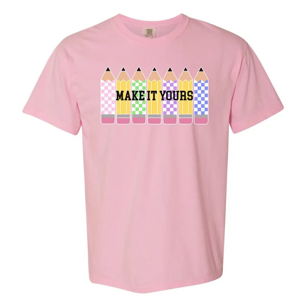 Make It Yours™ 'Checkered Pencils' T-Shirt