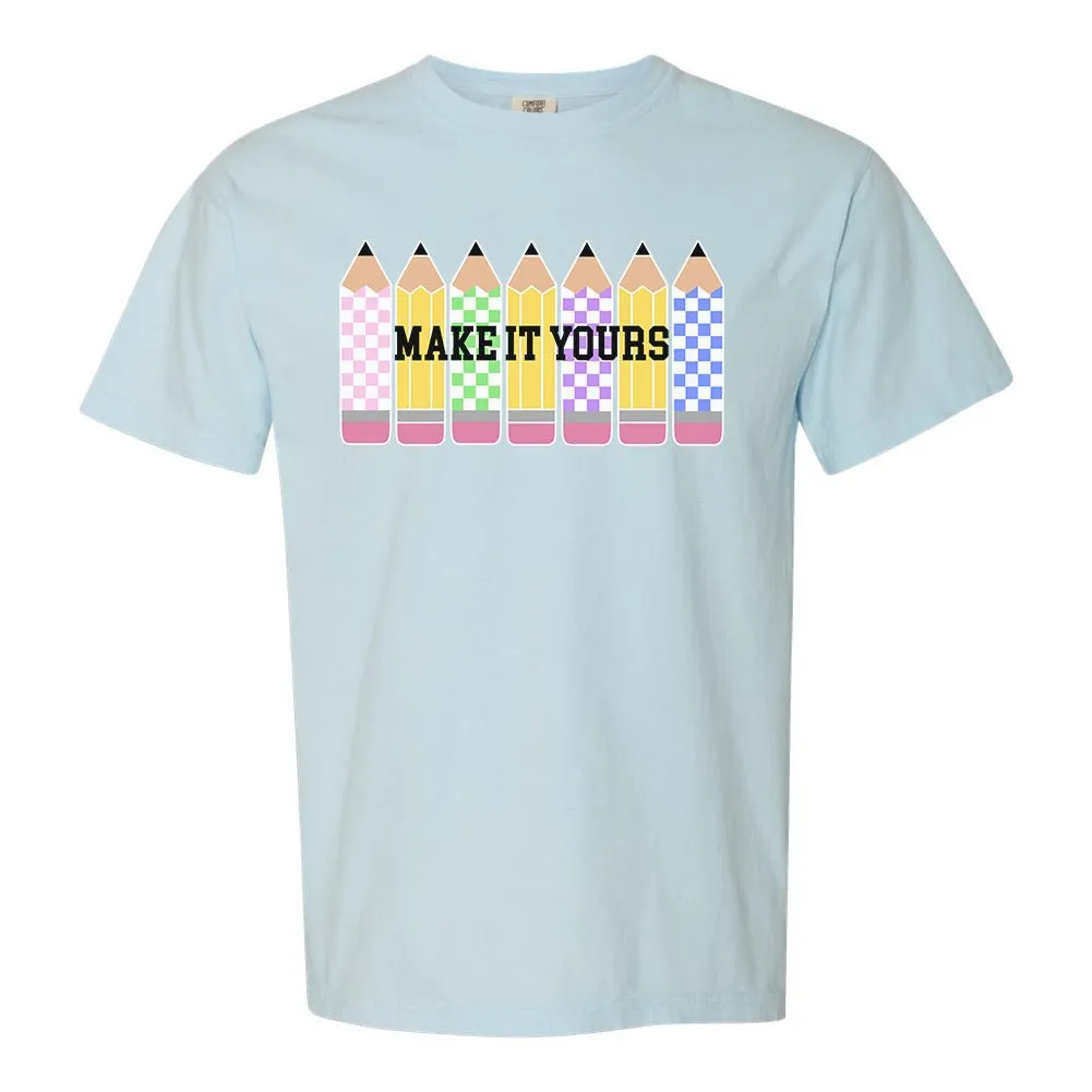 Make It Yours™ 'Checkered Pencils' T-Shirt